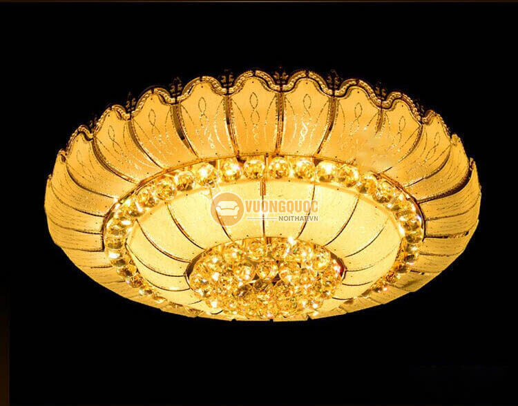 Đèn ốp trần thủy tinh kiểu dáng hoa cách điệu CM248-7